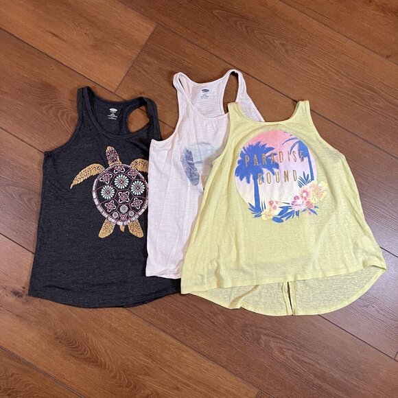 Old Navy Girls 10/12 Tank Top Bundle Set of Three Tank Tops Size L - Picture 13 of 13